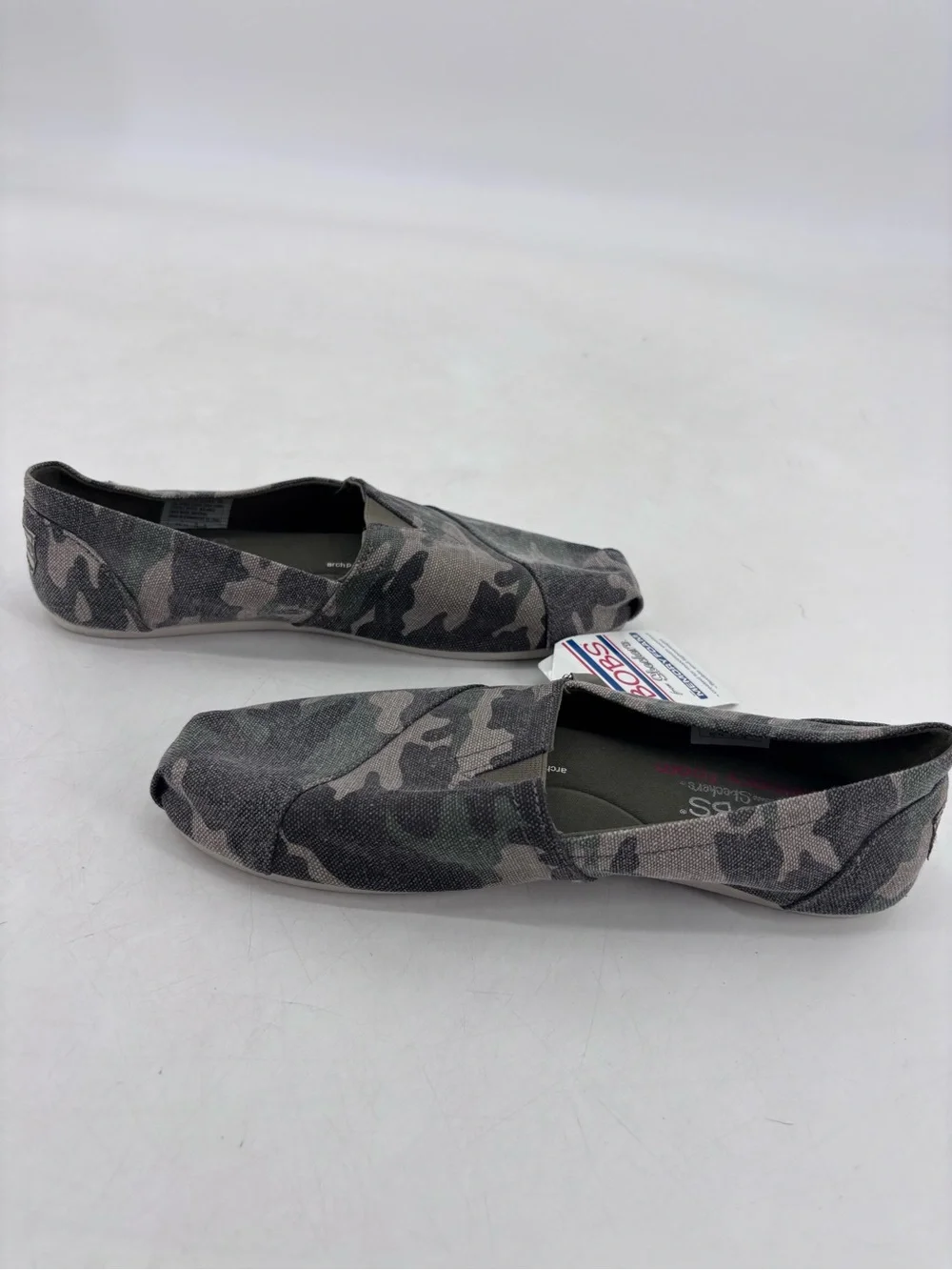 Bobs from Skechers NEW Alpargata Camo Print Memory Foam Slip On Loafers Flats